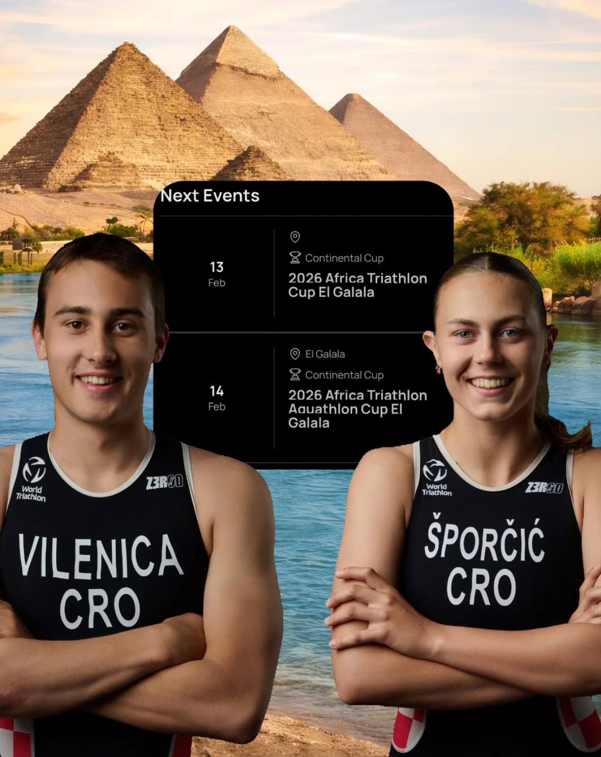 filip vilenica, roza šporčić, trimax, hts, trimax triatlon, el galala triatlon, trimax el galala, hts el galala, hts trimax, akvatlon